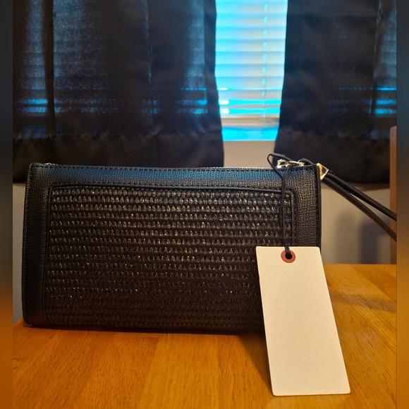 Ted Baker London Raffia Clutch Leather Trim Wristlet - Picture 2 of 13